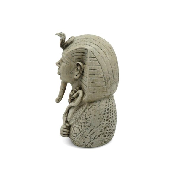 EGYPTIAN PHARAOH King Tutankhamun Bust Sculpture Figurine 5" - Picture 8 of 11